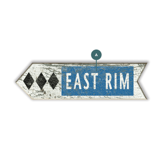Ski Run Difficulty Arrow: Triple Black - Wood Wall Decor Shaped Wall Art Meissenburg Designs Wood 36" x 10" Left