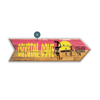 The Endless Summer Arrows - Wood Wall Decor Shaped Wall Art Bruce Brown Films Wood 36" x 10" Right