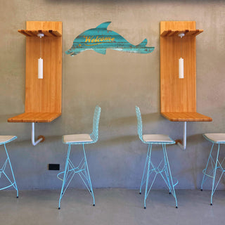 Coastal Corrugated Dolphin Wall Decor Shaped Wall Art Meissenburg Designs