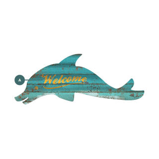 Coastal Corrugated Dolphin Wall Decor Shaped Wall Art Meissenburg Designs