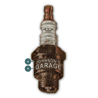 Curved Aluminum Spark Plug - Shaped Wall Art Meissenburg Designs