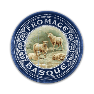 Fromage Basque Cheese Label Shaped Wall Art Meissenburg Designs