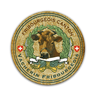 Vacherin Fribourgeois Cheese Label Shaped Wall Art Meissenburg Designs