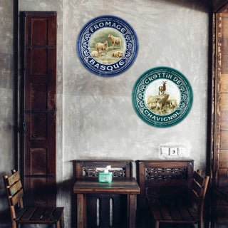 Crottin De Chavignol Cheese Label Shaped Wall Art Meissenburg Designs