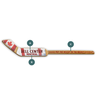 Hockey Stick Cut Up - Wood Wall Decor Shaped Wall Art Meissenburg Designs Wood 46" x 8" Canada