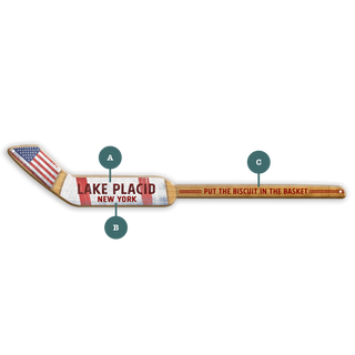 Hockey Stick Cut Up - Wood Wall Decor Shaped Wall Art Meissenburg Designs Wood 46" x 8" USA