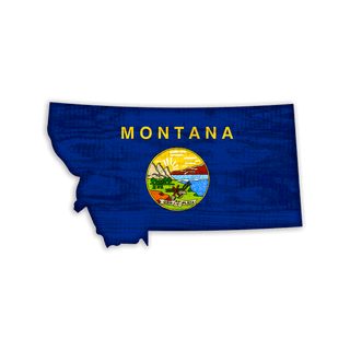 Montana State Flag - Shaped Wall Art