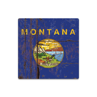 Heavily Weathered Montana Flag - Souvenirs & Gifts Souvenirs & Gifts Out West Design