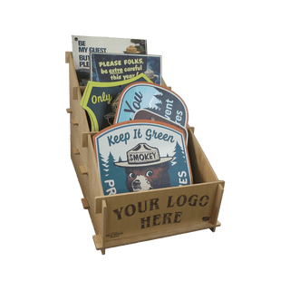THREE-BIN COUNTERTOP ACCENT DISPLAY Merchandising Displays Out West Design