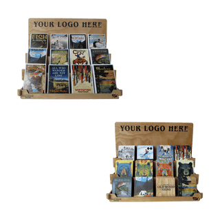THREE-TIERED POSTCARD/COASTER DISPLAY Merchandising Displays Out West Design