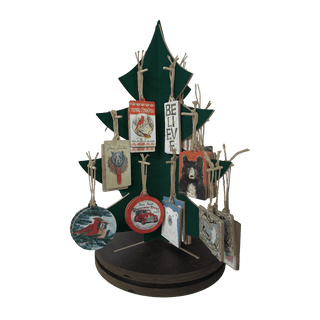SMALL ROTATING TREE ORNAMENT DISPLAY Merchandising Displays Out West Design
