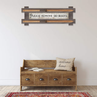 Remove Ski Boots: Personalized - Framed Wall Decor Framed Wall Art Meissenburg Designs