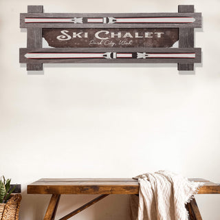 Ski Chalet Sign - Framed Wall Decor Framed Wall Art Meissenburg Designs