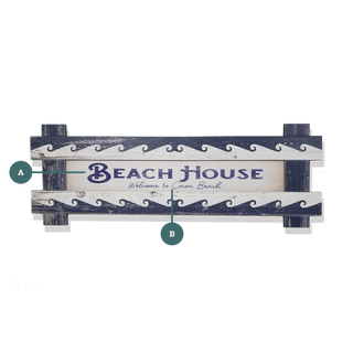 Beach House Sign - Framed Wall Decor Framed Wall Art Meissenburg Designs