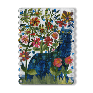 Blue Cat - Wooden Wall Decor Wood & Metal Wall Art Este MacLeod