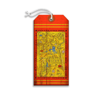 Yellowstone and Jackson Hole Map - Luggage Tag Luggage Tag Wall Art Meissenburg Designs