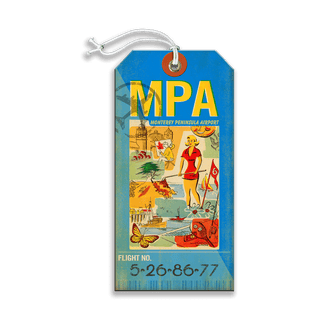 Monterey Peninsula Airport - Luggage Tag Luggage Tag Wall Art Meissenburg Designs