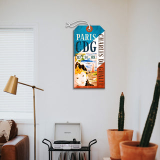 Charles de Gualle Airport - Luggage Tag Luggage Tag Wall Art Meissenburg Designs