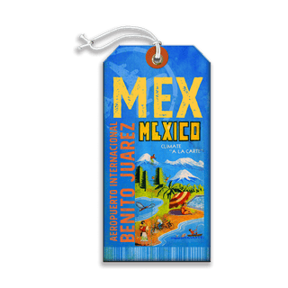Benito Juarez International Airport - Luggage Tag Luggage Tag Wall Art Meissenburg Designs