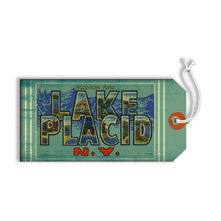 Lake Placid, New York - Luggage Tag Luggage Tag Wall Art Meissenburg Designs