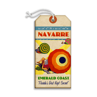 Navarre, Florida - Luggage Tag Luggage Tag Wall Art Meissenburg Designs