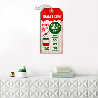 Estes Park Tram Ticket - Luggage Tag Luggage Tag Wall Art Meissenburg Designs