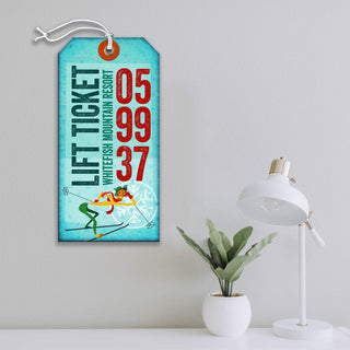 Whitefish Mountain Lift Ticket - Luggage Tag Luggage Tag Wall Art Meissenburg Designs