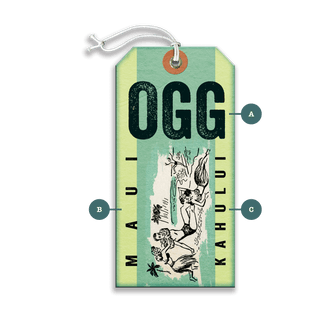 Kahului - Luggage Tag Luggage Tag Wall Art Meissenburg Designs
