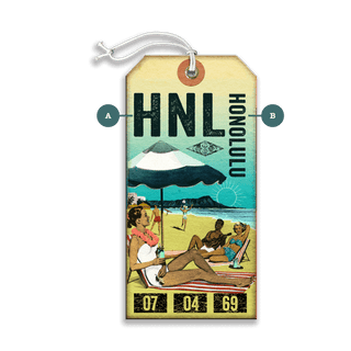Honolulu: Beach Day Vibes - Luggage Tag Luggage Tag Wall Art Meissenburg Designs