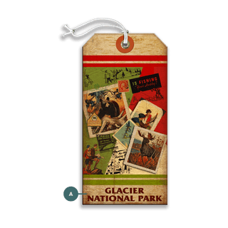 Glacier National Park: Is Fishing Your Hobby? - Luggage Tag Luggage Tag Wall Art Meissenburg Designs