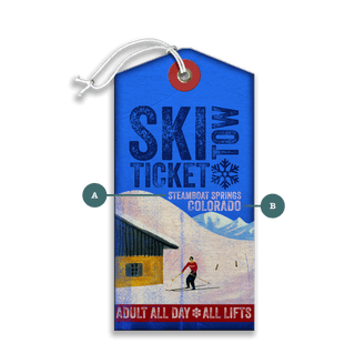 Adult All-Day Lift Ticket - Luggage Tag Luggage Tag Wall Art Meissenburg Designs