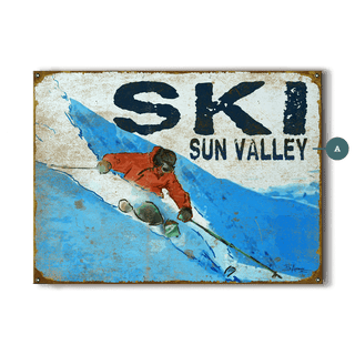 Alpine Adventure Awaits - Wood & Metal Wall Art Wood & Metal Wall Art Ed Anderson Metal 17" x 23"