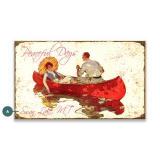 Peaceful Days - Wood & Metal Wall Art Wood & Metal Wall Art Meissenburg Designs Metal 14" x 8"