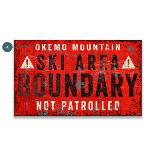 Ski Area Boundary: Personalized - Wood & Metal Wall Art Wood & Metal Wall Art Meissenburg Designs Metal 14" x 8"