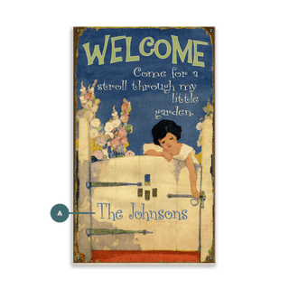 Beyond the Garden Gate - Wood & Metal Wall Art Wood & Metal Wall Art Meissenburg Designs Metal 8" x 14"