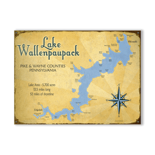 [Van Gorders] Lake Wallenpaupack - Wood & Metal Wall Art Wood & Metal Wall Art Meissenburg Designs Metal 23" x 17"