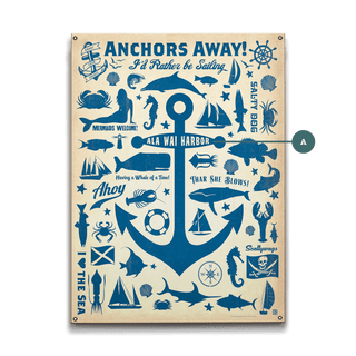 Anchors Away - Wood & Metal Wall Art Wood & Metal Wall Art Anderson Design Group Metal 9" x 12"