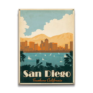 San Diego, California- Wood & Metal Wall Art Wood & Metal Wall Art Anderson Design Group Metal 9" x 12"