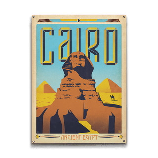 Cairo, Egypt - Wood & Metal Wall Art Wood & Metal Wall Art Anderson Design Group Metal 9" x 12"