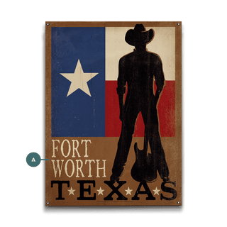 Fort Worth, Texas - Wood & Metal Wall Art Wood & Metal Wall Art Anderson Design Group Metal 9" x 12"