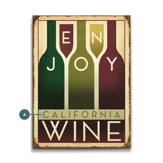 Enjoy Wine - Wood & Metal Wall Art Wood & Metal Wall Art Anderson Design Group Metal 9" x 12"