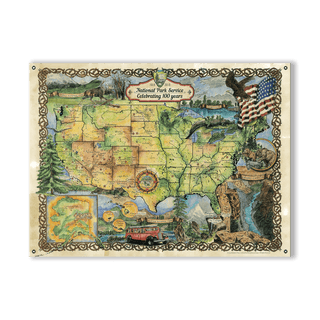 100 Year Celebration of the National Park Service - Wood & Metal Wall Art Wood & Metal Wall Art Lisa Middleton Metal 23" x 17"