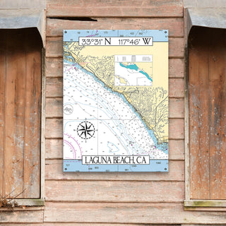 Laguna Beach, CA Area Chart - Wood & Metal Wall Art Wood & Metal Wall Art Joanne Murphy