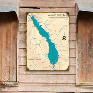 Canyon Ferry Lake, Montana - Wood & Metal Wall Art Wood & Metal Wall Art Lake Art