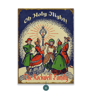 Oh Holy Night Carolers - Wood & Metal Wall Art Wood & Metal Wall Art Meissenburg Designs Metal 9" x 12"