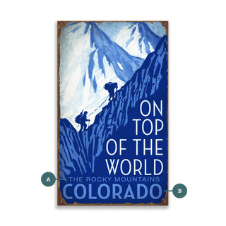 On Top of the World - Wood & Metal Wall Art Wood & Metal Wall Art Meissenburg Designs Metal 8" x 14"