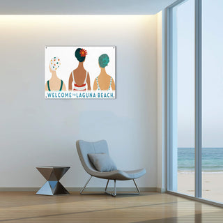 3 Swim Cap Ladies - Wood & Metal Wall Art Wood & Metal Wall Art Meissenburg Designs