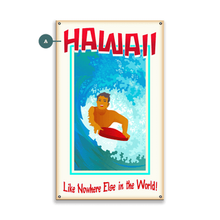 Surf Poster: Like Nowhere Else - Wood & Metal Wall Art Wood & Metal Wall Art Meissenburg Designs Metal 8" x 14"