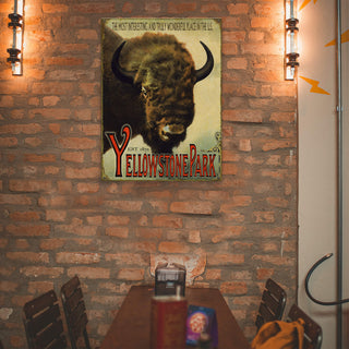 Yellowstone Bison Wildlife Design - Wood & Metal Wall Art Wood & Metal Wall Art Meissenburg Designs