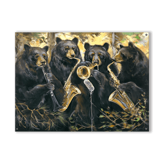 Bear Jazz Band - Wood & Metal Wall Art